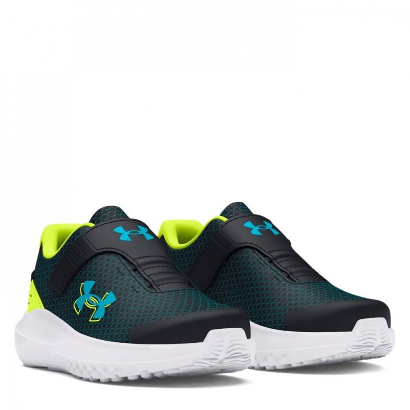Under Armour Surge 4 AC Running Shoes Unisex Infants Black/ Teal