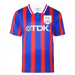 Score Draw Crystal Palace Home Shirt 1997 1998 Adults Red/Blue