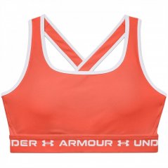 Under Armour Armour Medium Support Crossback Bra Womens Orange