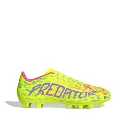 adidas Unisex Adults Predator Firm Ground Football Boots Lucid Lemon/Blu