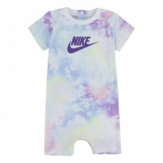 Nike Tie Dye Romper Baby Girls Violet Shock