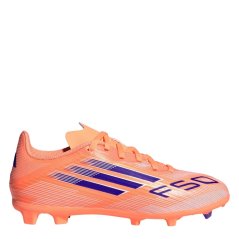 adidas F50 League Childrens Firm Ground Football Boots Orange/Blue