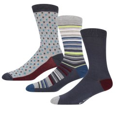 Ben Sherman Flonne 3Pk Sk Sn99 Blue/Stripe/Spt