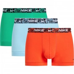 Nike 3 Pack Dri-FIT Essential Microfiber Trunks Mens Red/Blue/Green