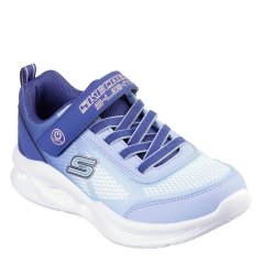 Skechers Lighted Gore & Strap Sneaker W Ombr Light Up Trainers Girls Blue