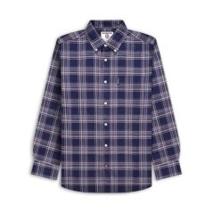 Lambretta Sleeve Check Shirt Navy/Grey