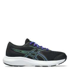 Asics ASICS Contend 9 GS Kids Road Running Shoes Black/Vital Grn