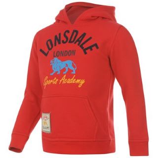 Lonsdale Over The Head Hoody Infants Red