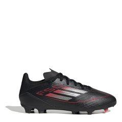 adidas F50 League Childrens Firm Ground Football Boots Black/Iron/Red