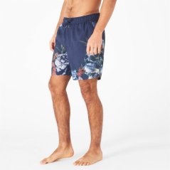 Firetrap AOP Swim pánské šortky Skull Floral