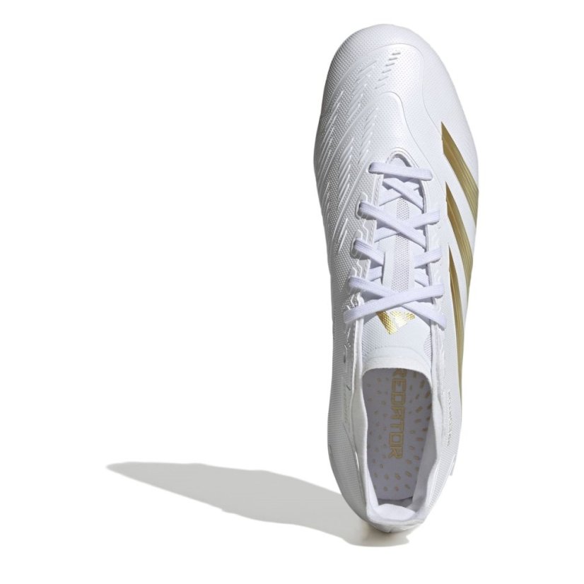 adidas Predator 24 League Firm Ground Boots White/Gold/Bge
