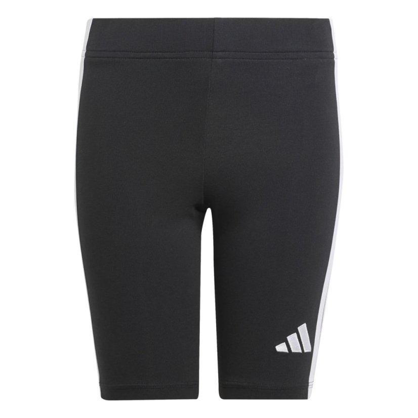 adidas Essentials Girls 3-Stripes Shorts Kids Black/White