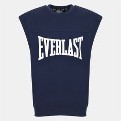 Everlast Men's Cotton Sleeveless Oversized Fit Crew Sweatshirt Navy