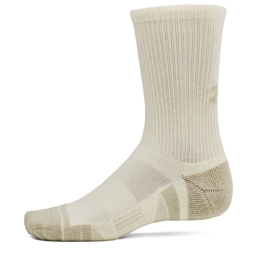 Under Armour Heatgear Crew Socks 3 Pack City Khaki