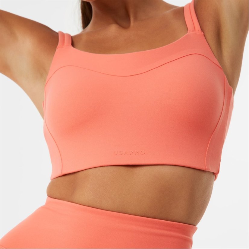 USA Pro x Sophie Habboo Moulded Cup Sports Bra Coral