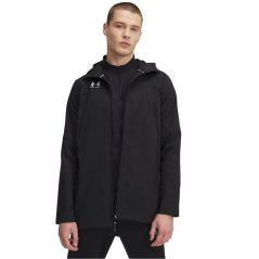 Under Armour Men's Challenger Pro Water-Resistant Stretch Softshell Jacket BLACK WHITE