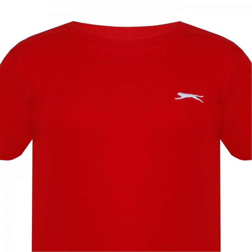 Slazenger Plain T Shirt Junior Boys Red