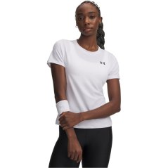 Under Armour Womens Tech™ Mesh Short Sleeve Performance Gym Top White/Black