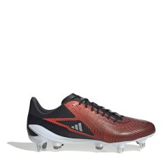 adidas Adizero RS15 Soft Ground Rugby Boots Blk/Slv/Red