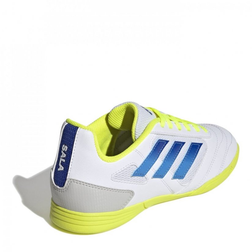 adidas Super Sala 2 Indoor Football Boots Juniors White/Blue/Yllw