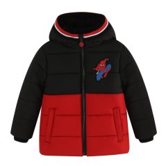 Character Kids Disney Hooded Long Sleeve Short Puffer Jacket Spider-Man