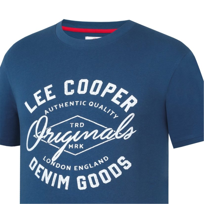 Lee Cooper Cooper T Shirt Mens Vintage Blue