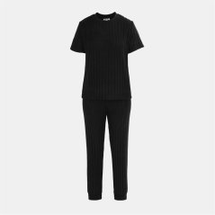 Miso Short Sleeve Pajamas Set Ladies Black