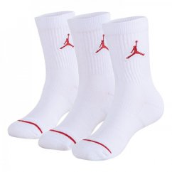 Air Jordan 3 Pack Crew Socks Juniors White