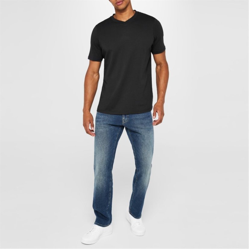 Donnay Three Pack V Neck pánské tričko Black