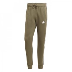 adidas Essentials Fleece Tapered Cuff 3-Stripes Joggers M Olive Strata