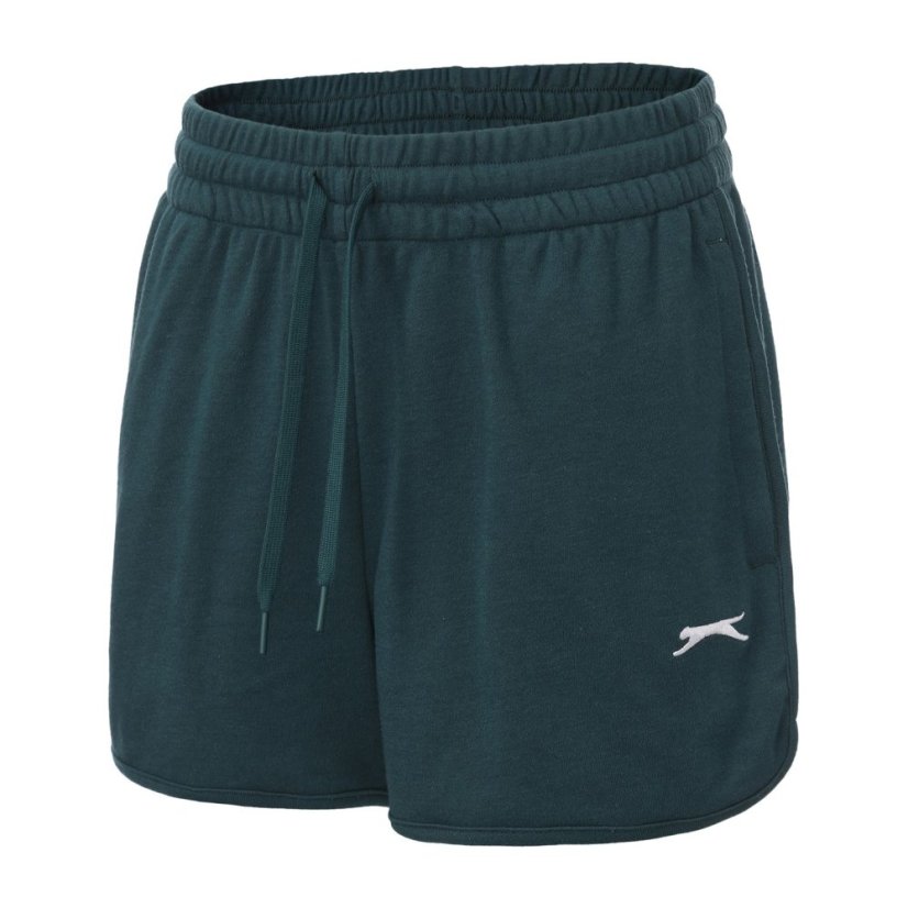 Slazenger Fleece Interlock Shorts Womens Forest Green