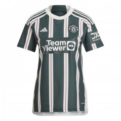adidas Manchester United Away Shirt 2023 2024 Womens Green/White