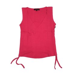 Miss Posh V Neck Sleeveless Top Ladies Cerise