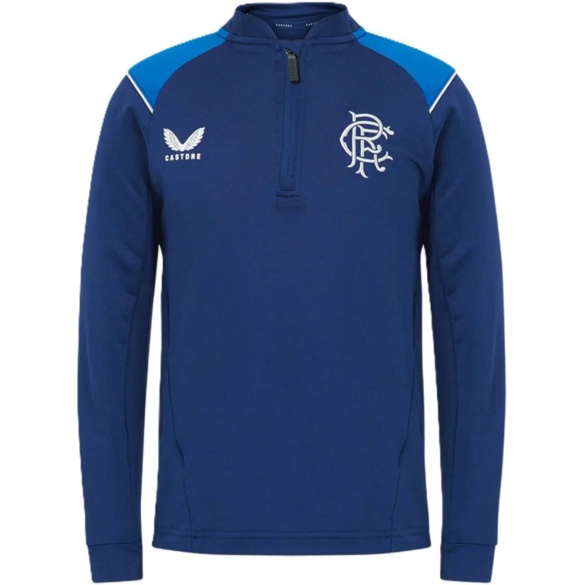 Castore Rangers FC 1/4 Zip Top Juniors Navy