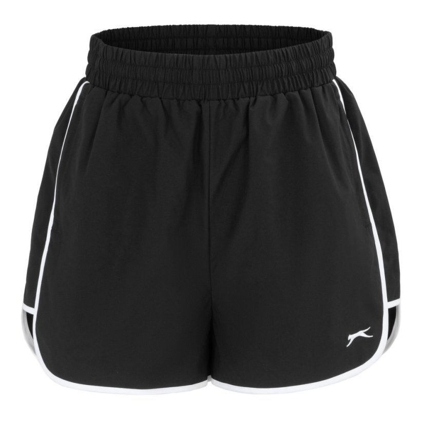 Slazenger Women's Slaz Piping Tracksuit Shorts Black/White