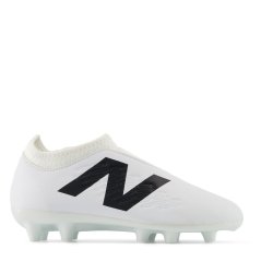 New Balance Tekela V4+ Magique Firm Ground Junior Football Boots White/Black