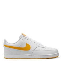 Nike Court Vision Low Trainers Mens White/Gold
