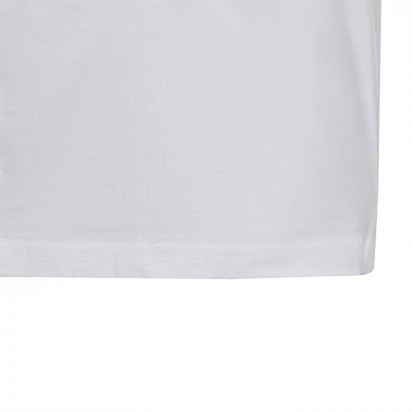 adidas Logo T Shirt Junior Wht/Blk BOS