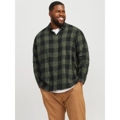 Jack and Jones Twill Shirt Mens Plus Size Dusty Olive