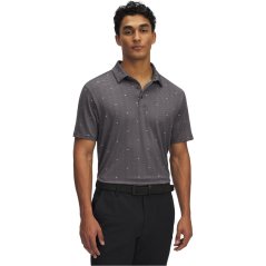 Under Armour Men's Printed Short-Sleeve Performance Polo Shirt Grey
