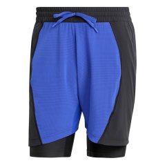 adidas Tennis Shorts and Inner Shorts Set Blk/Blu