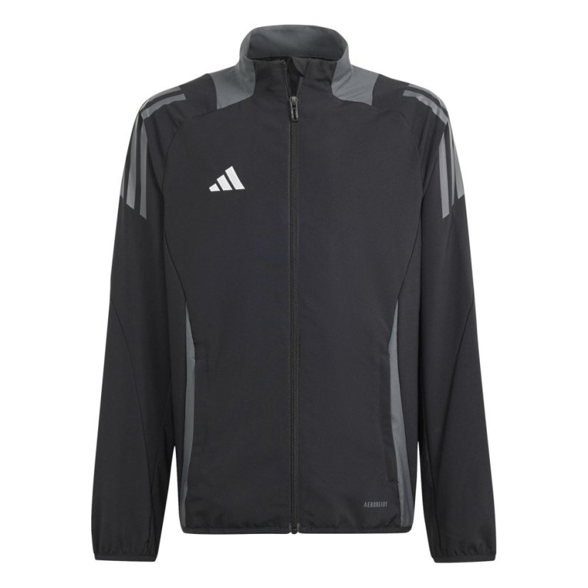 adidas Kids' Tiro24 Tracksuit Top Black/Dark Grey