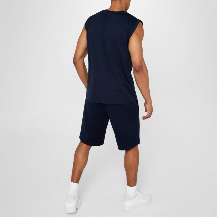 Slazenger Fleece pánske šortky Navy