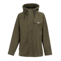 SoulCal Women's Soul Cotton Hooded Button Long Sleeve Parka Khaki