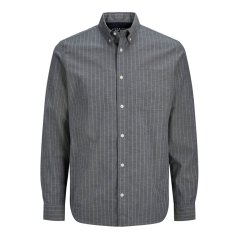 Jack and Jones Men's Brook Long-Sleeve Oxford Shirt Dark Navy