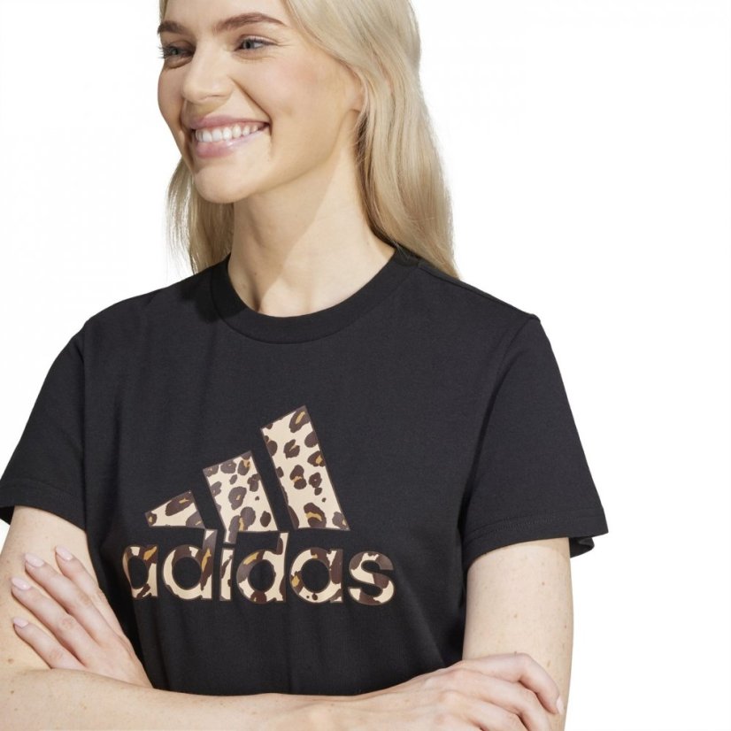 adidas QT dámské tričko Black Animal