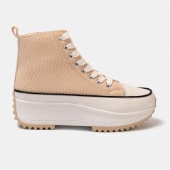 Firetrap Platform Hi top Ladies Trainers Beige