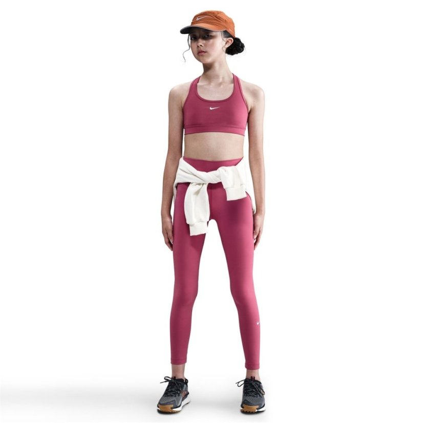 Nike Dri-FIT One Big Kids' (Girls') Leggings Med Pink