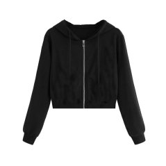Miso Women's Cropped Hoodie Black