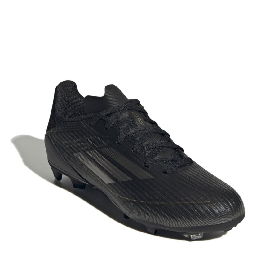 adidas F50 League Junior Firm Ground Football Boots Black/Silver